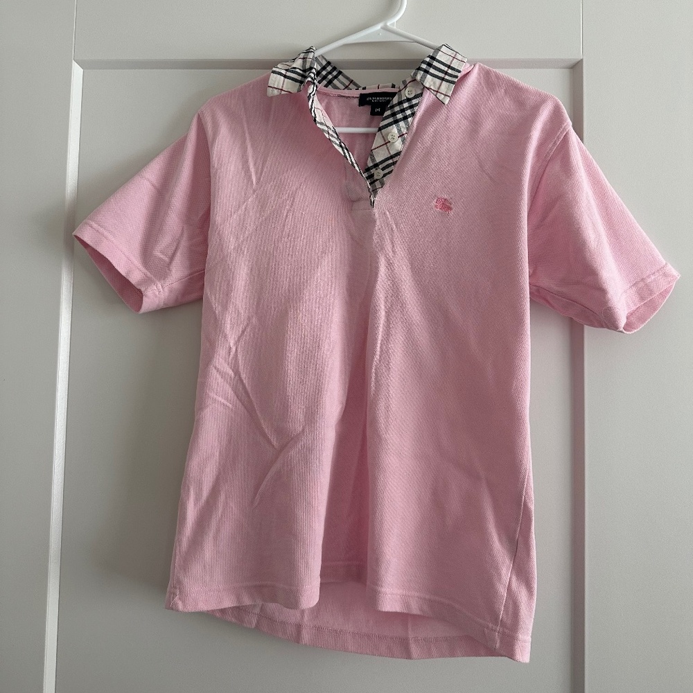 Burberry pink polo